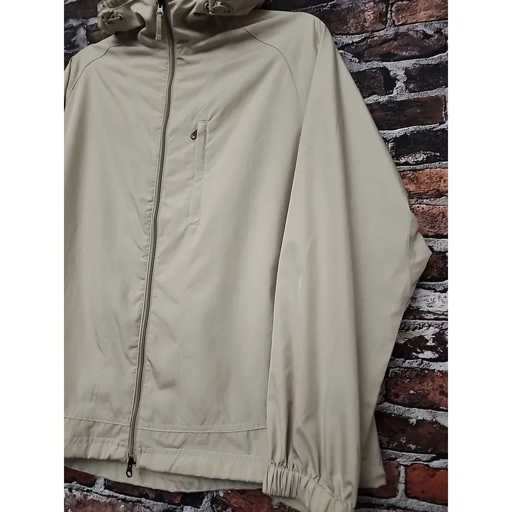 Royal Robbins Men's‎ M Windbreaker Jacket Tan Lightweight Hiking Gorpcore Hooded